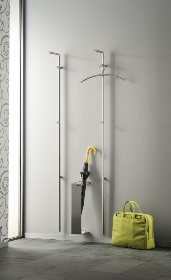 D-TEC Edelstahlwandgarderobe Stag 1