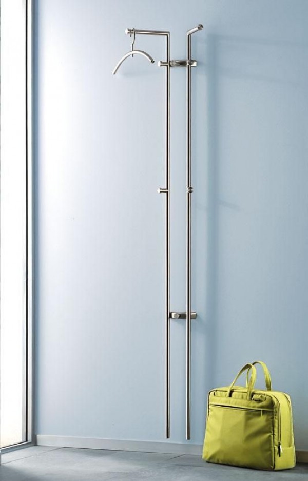 D-TEC Edelstahlwandgarderobe Stag 2