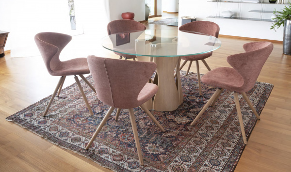 Tonon Stuhl Concept 902_02 gepolstert wooden legs