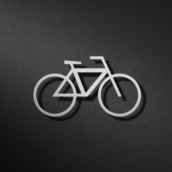 Phos Edelstahl Piktogramm Fahrrad Stellplatz