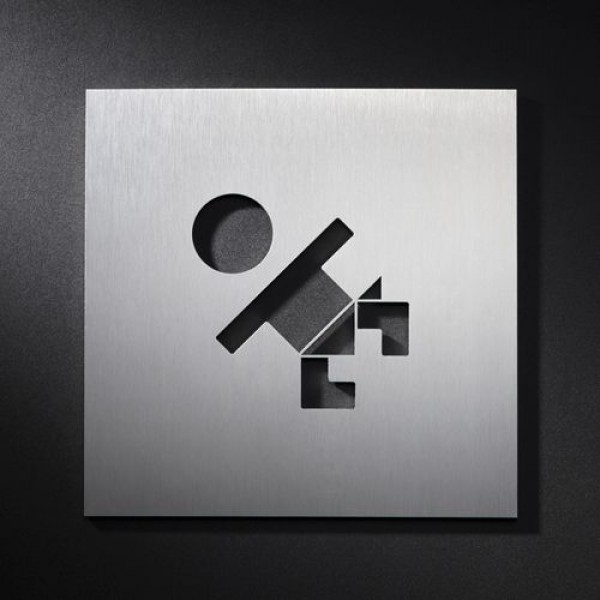 Phos Edelstahl Türschild Wickelraum