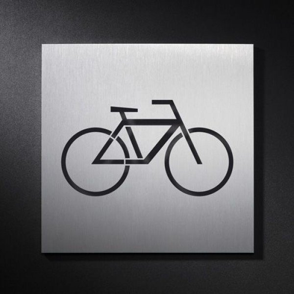 Phos Edelstahl Schild Fahrrad Stellplatz