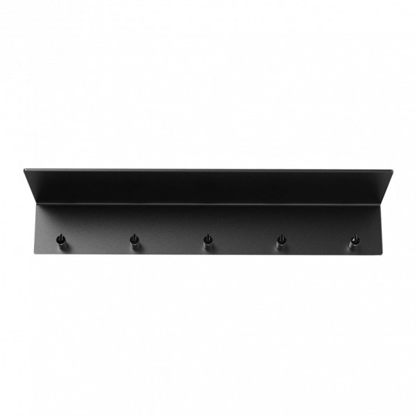 FROST Wandgarderobe Unu schwarz mit 5 Haken