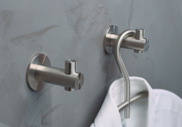 Phos Edelstahl-Wandhaken H18 mit Rosette