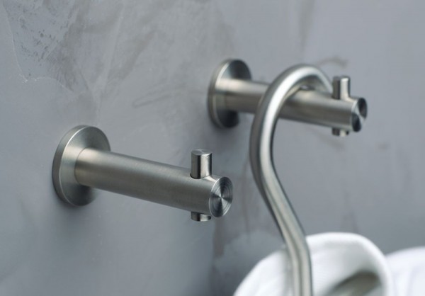 Phos Edelstahl-Wandhaken H18 mit Rosette