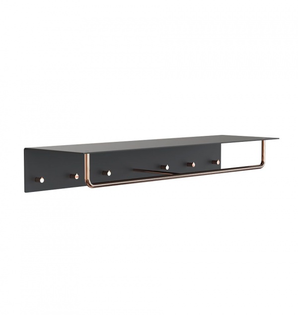 FROST Wandgarderobe Unu Breite 100 cm mit Kleiderstange Kupfer