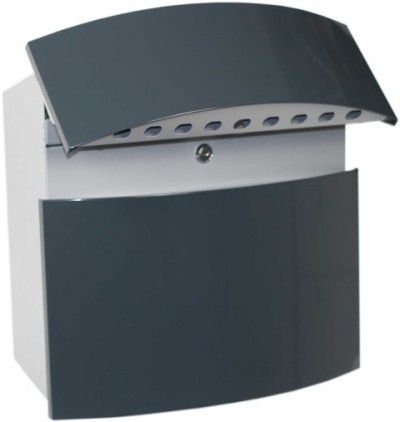 SafePost Briefkasten SP 124 Korpus silber/Front anthrazit