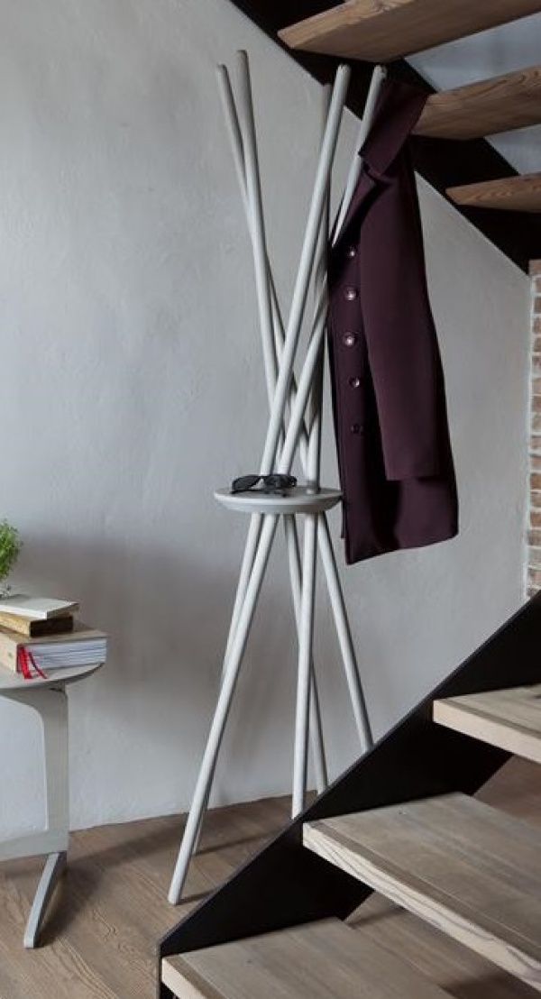 DEL FABBRO Standgarderobe Stecco grau