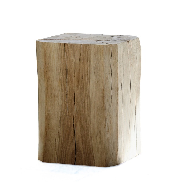 Jan Kurtz Hocker/Beistelltisch Block Kernesche eckig, Höhe 46 cm