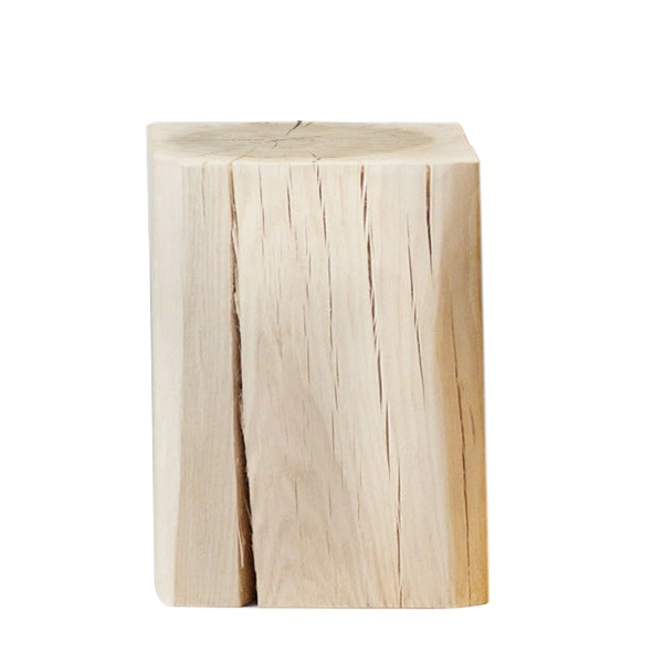 Jan Kurtz Hocker/Beistelltisch Block Kernesche eckig, Höhe 46 cm