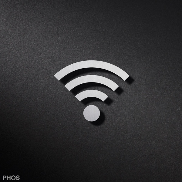 Phos Edelstahl Piktogramm Piktogramm WLAN