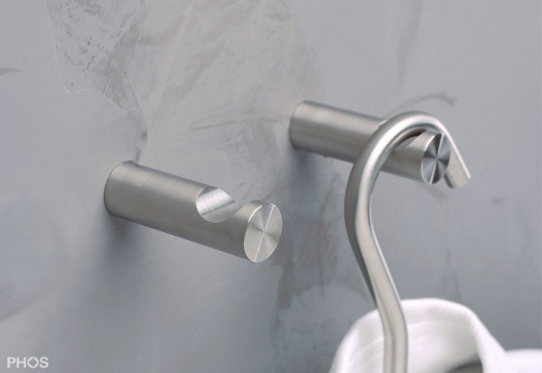 Phos Edelstahl-Wandhaken HV16-50 mit konkaver Fräsung