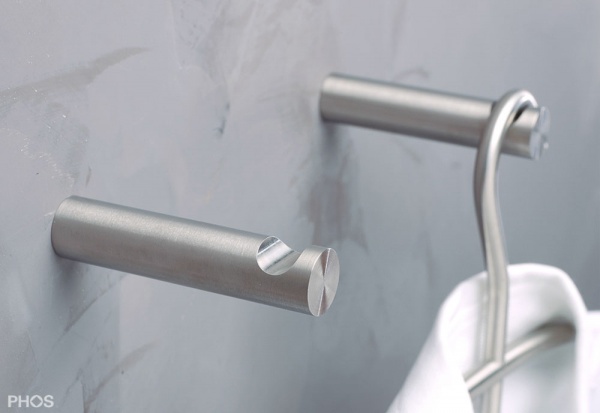 Phos Edelstahl-Wandhaken HV18-80 mit konkaver Fräsung