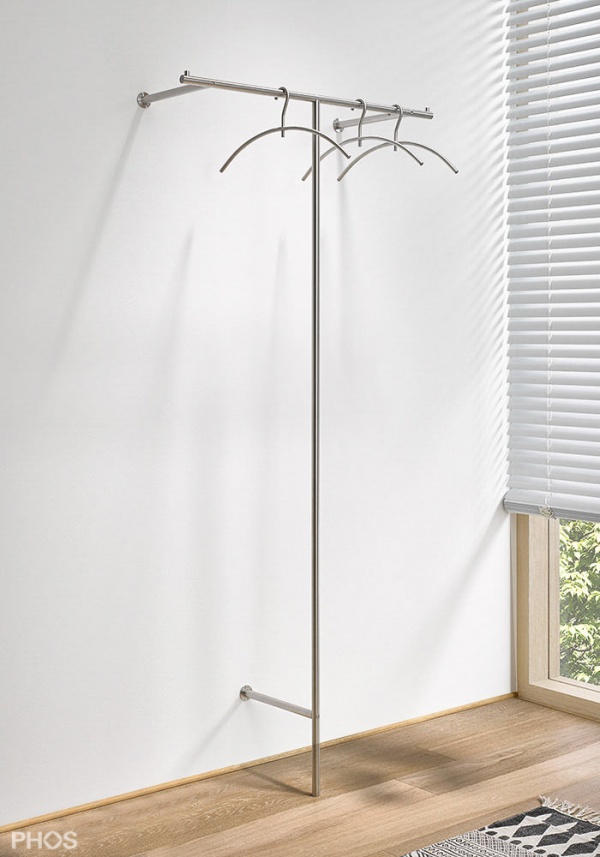 Phos Edelstahl Wandgarderobe GT1