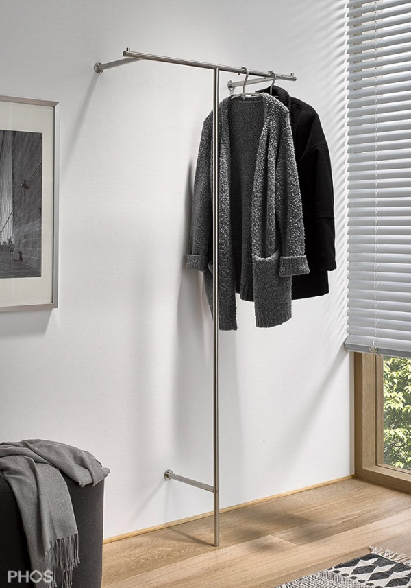 Phos Edelstahl Wandgarderobe GT1