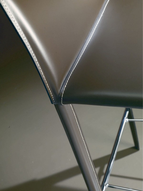 Bontempi Barstuhl Linda in Kernleder Sitzhöhe 75 cm