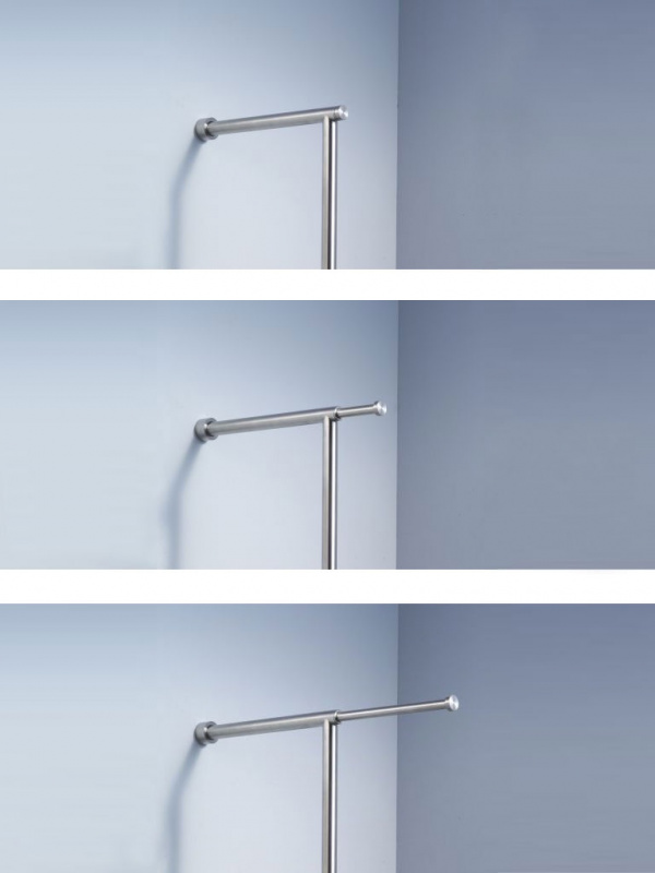 D-TEC Edelstahl Wandgarderobe Lina T