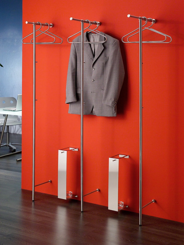 D-TEC Edelstahl Wandgarderobe Lina T