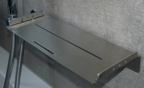 VA4.0 Edelstahl Duschablage L300K Klebeversion