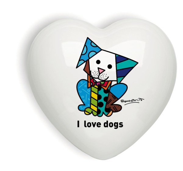 Creativando Keramik Geschenkherz...I love dogs