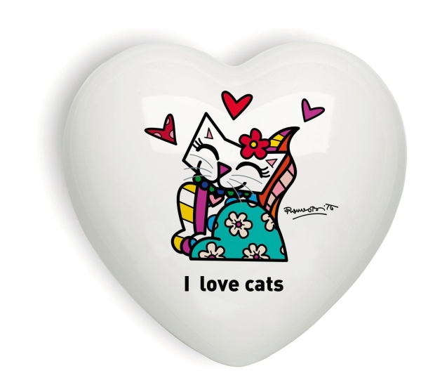 Creativando Keramik Geschenkherz...I love cats