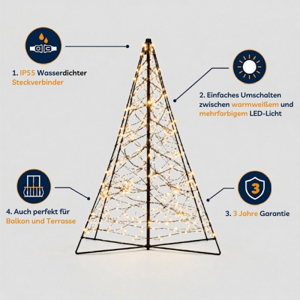 Fairybell Premium 3 Meter 320 LED Inklusive Mast