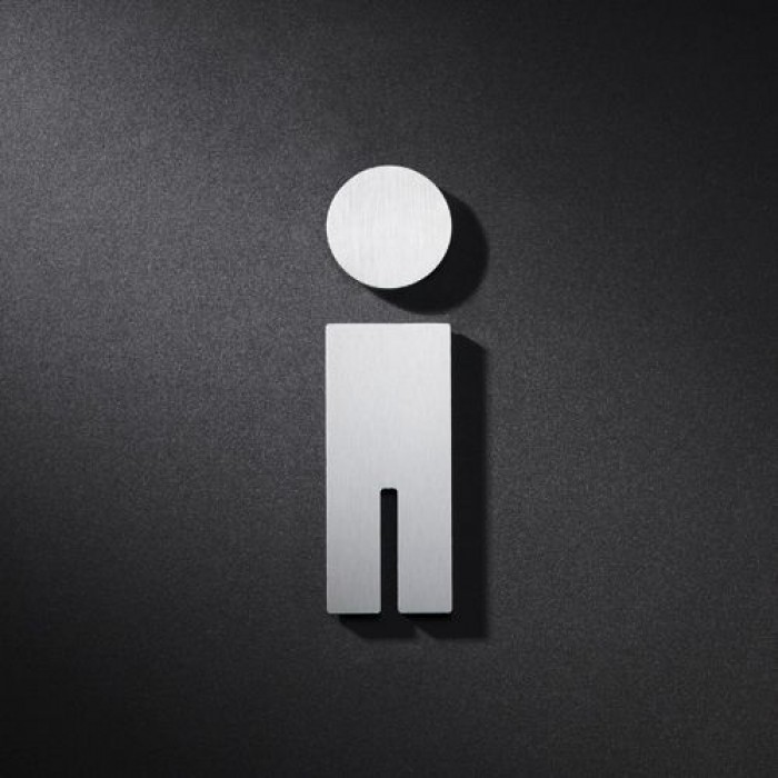 Phos Edelstahl Piktogramm WC-Männer