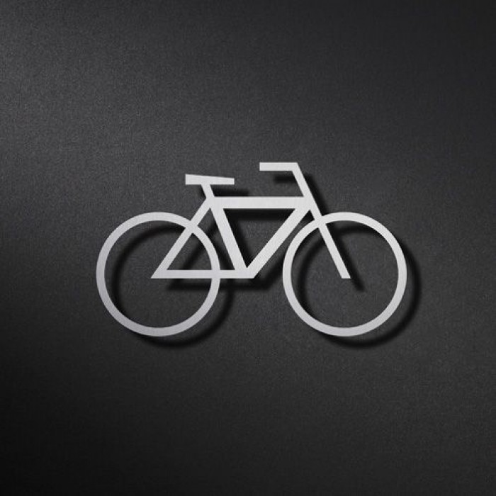 Phos Edelstahl Piktogramm Fahrrad Stellplatz