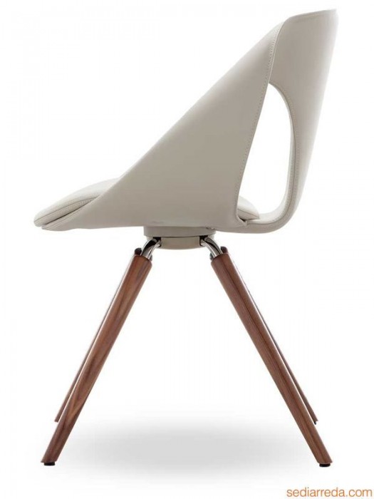TONON UP-Chair Leder wooden legs