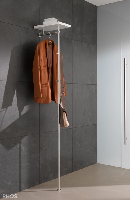 Phos Edelstahlwandgarderobe GL1