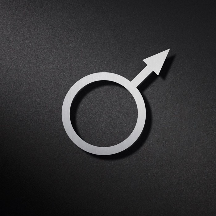 Phos Edelstahl Piktogramm Herren Gender Symbol