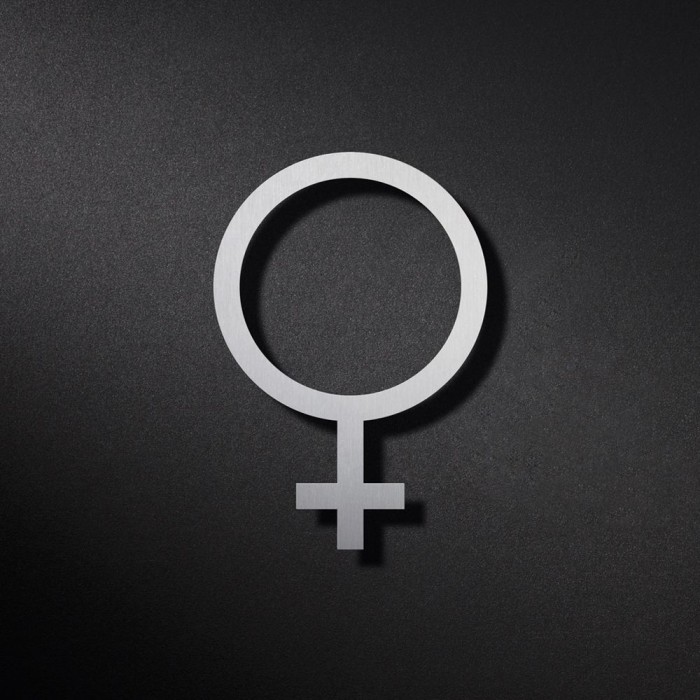 Phos Edelstahl Piktogramm Damen Gender Symbol