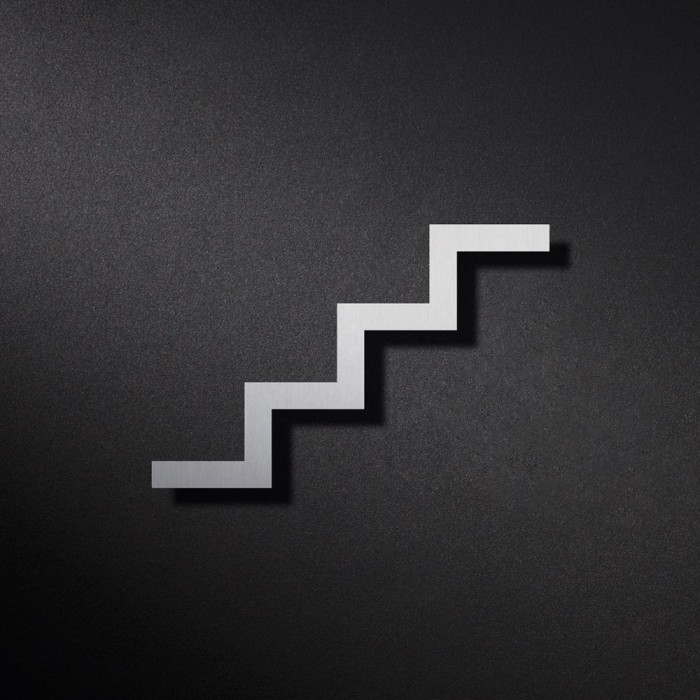 Phos Edelstahl Piktogramm Treppe nach oben