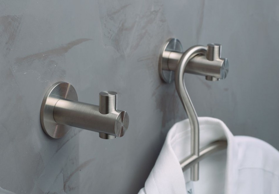 Phos Edelstahl-Wandhaken H18 mit Rosette