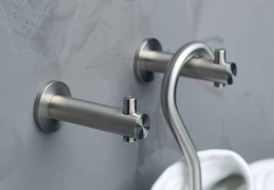 Phos Edelstahl-Wandhaken H18 mit Rosette