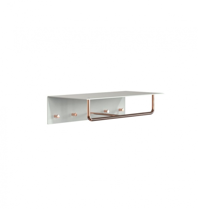 FROST Wandgarderobe Unu Breite 60 cm mit Kleiderstange Kupfer