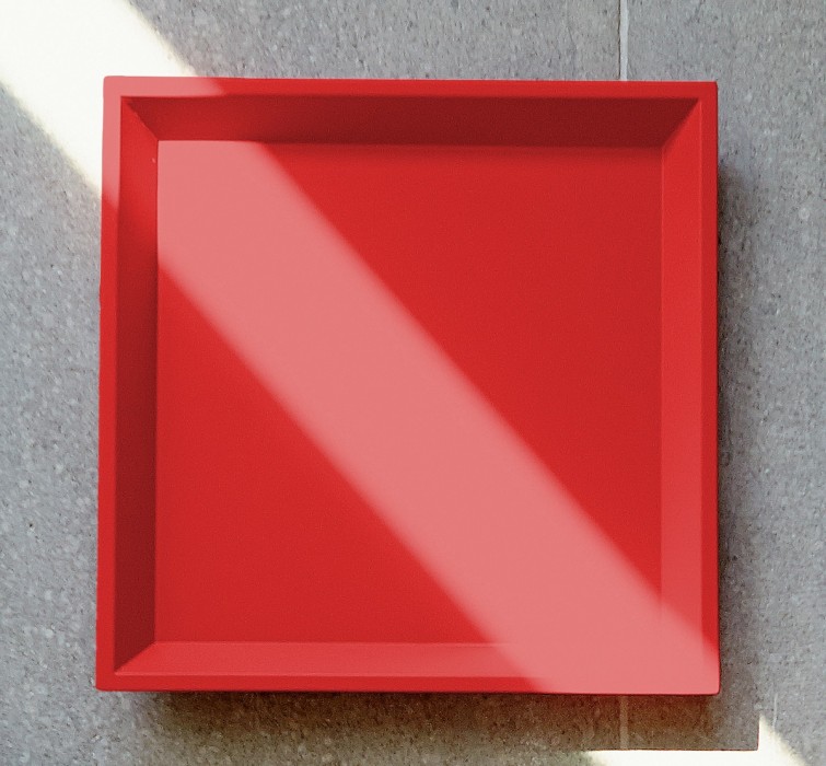 Tablett Quadratisch 35X35 Farbe Rot