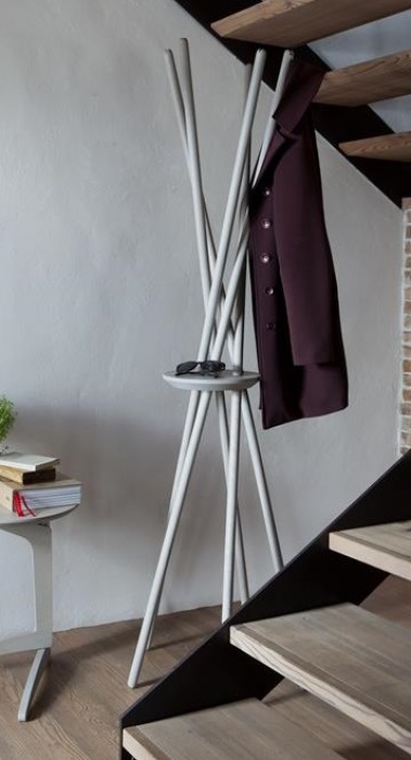 DEL FABBRO Standgarderobe Stecco grau