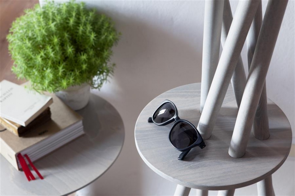 DEL FABBRO Standgarderobe Stecco grau