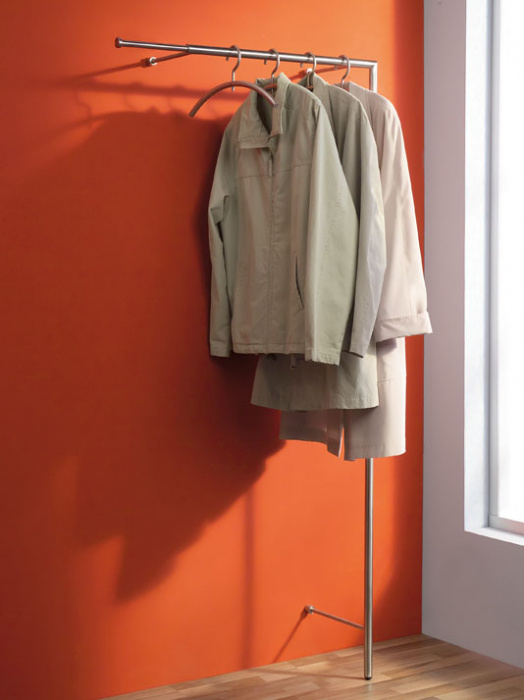 D-TEC Lena 2 Edelstahl Wandgarderobe