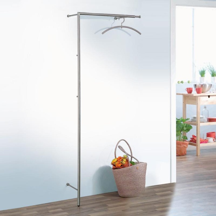 D-TEC Lena 2 Edelstahl Wandgarderobe